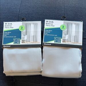 Blackout Panel Pair, Two Sets - Soft Silver - 30”Wx84”L each